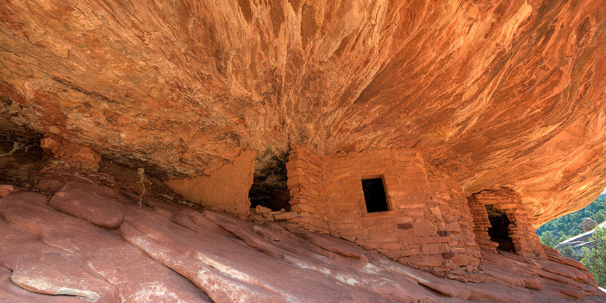 The cliff dwelling known as the House on Fire