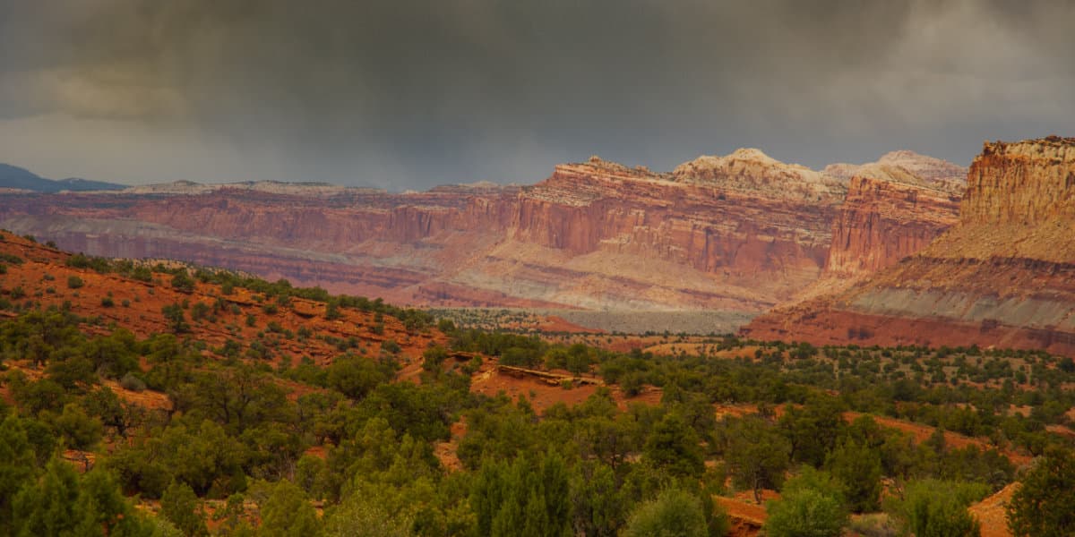 A panorama of Capitol Reef National Park