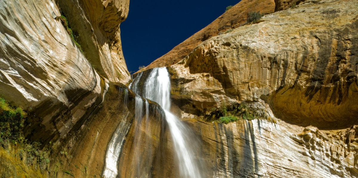 The Calf Creek waterfall
