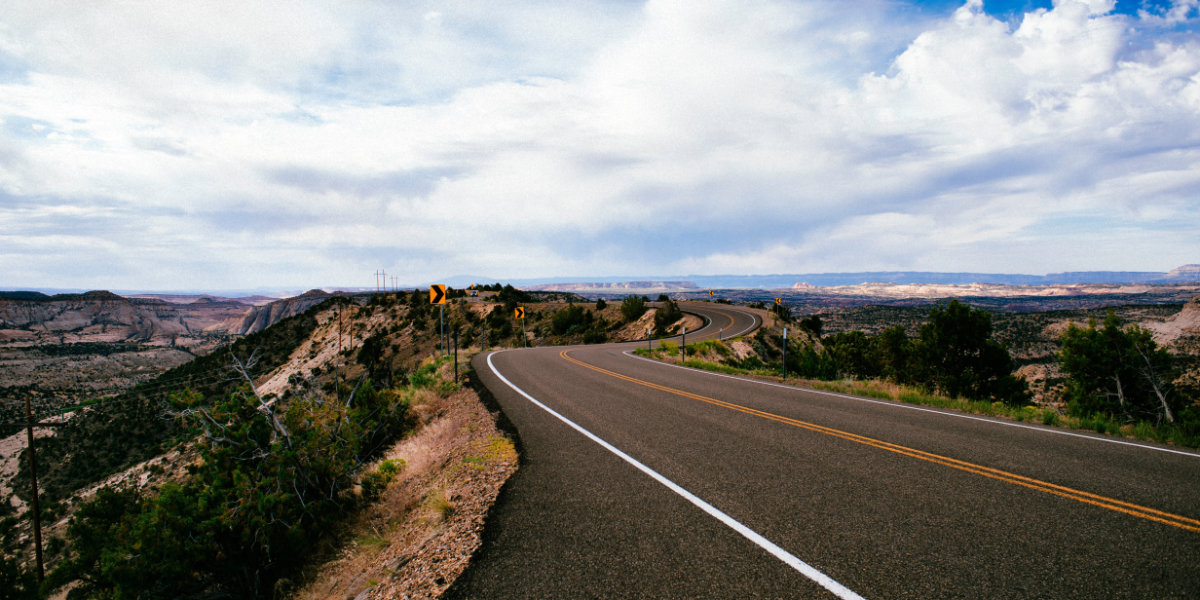 A road stretches out into the distance