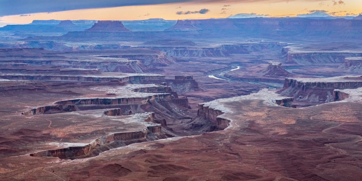 A view of Canyonlands National Park from the overlook