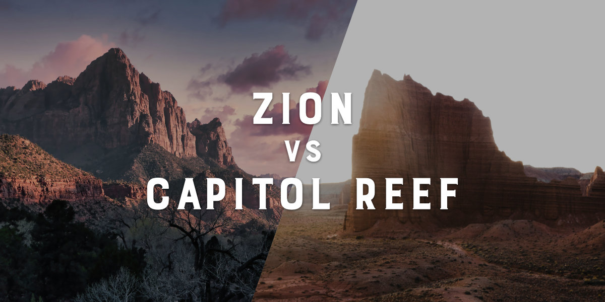 A composite picture of Zion and Capitol Reef