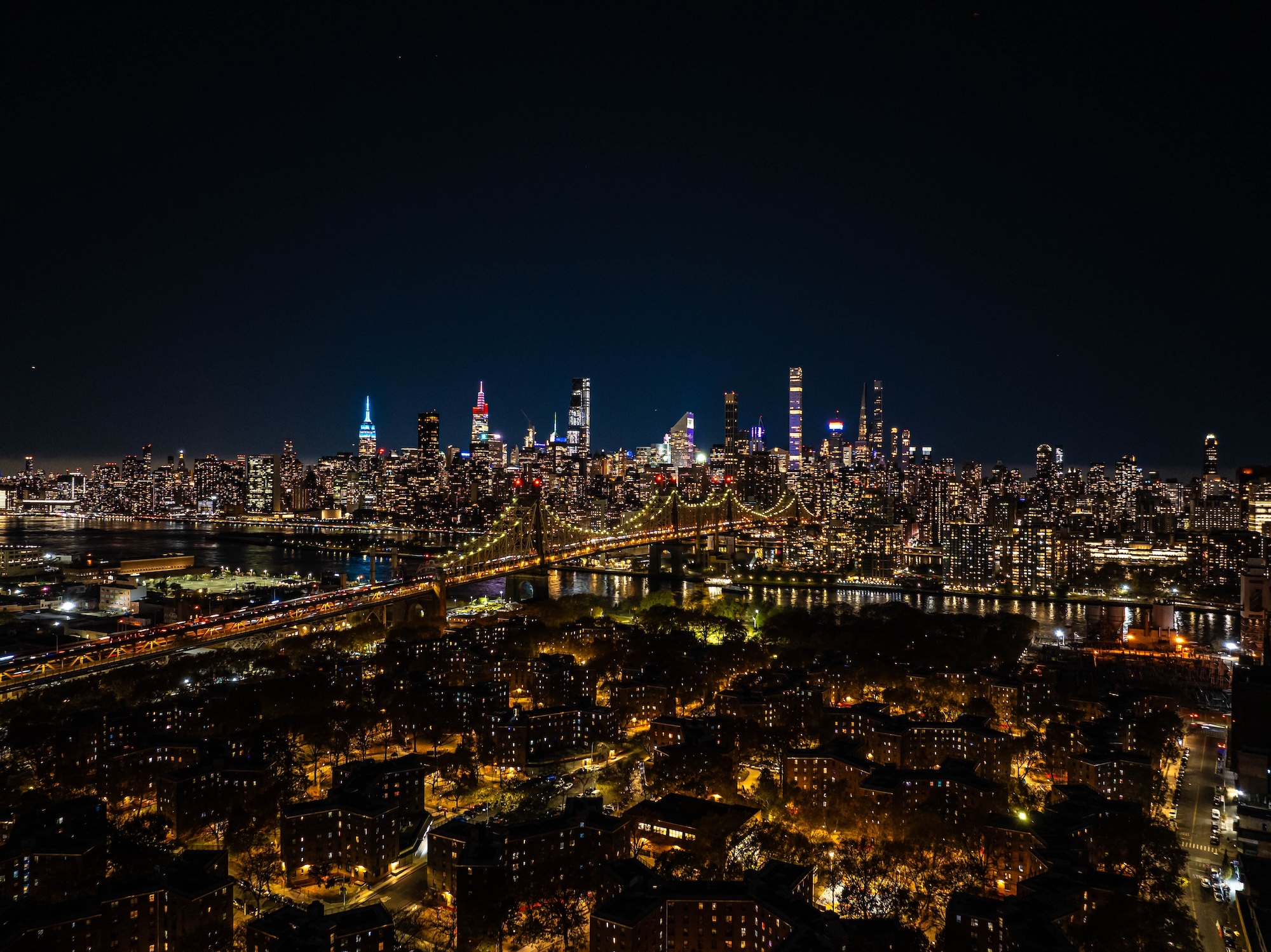 Bright city lights causing skyglow