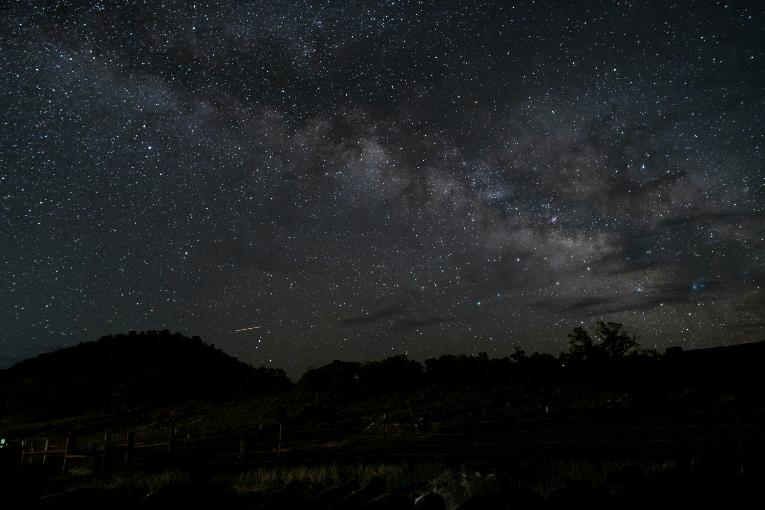 Stars above red rock country near Capitol Reef National Park